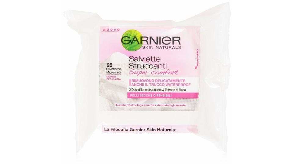 Garnier Salviette Struccanti Super Comfort per Pelli Secche o Sensibili