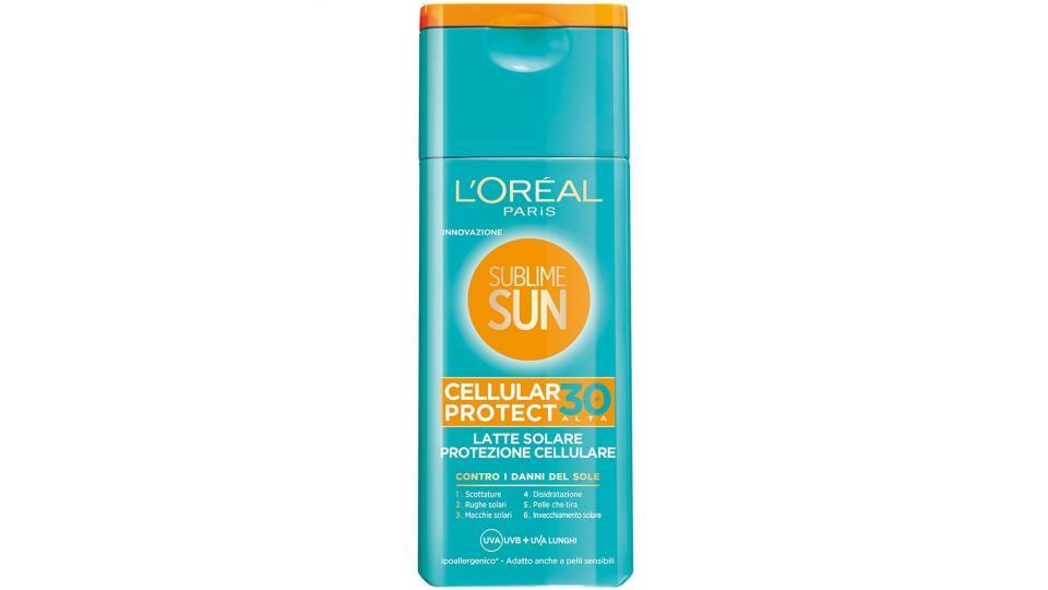 L'Oréal Paris Sublime Sun Cellular Protect Protezione Solare, Latte Solare Protezione Cellulare IP 30