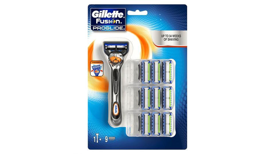 Gillette Fusion ProGlide Rasoio da Uomo e 9 Testine di Ricambio