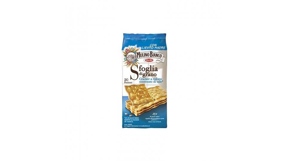 Mulino Bianco - Sfoglia di grano Crackers a ridotto contenuto di sale, 500g, (20 Pacchetti)