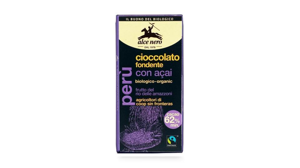 Cioccolato fondente con açai Perù bio Alce Nero