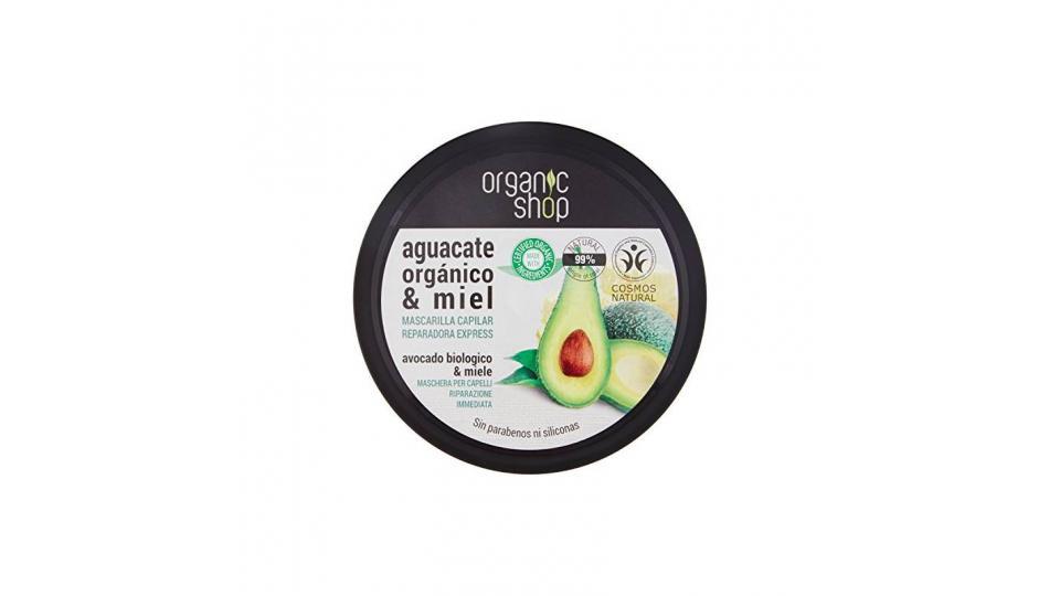 Maschera per Capelli Riparazione Immediata all' Avocado biologico & Miele Organic Shop