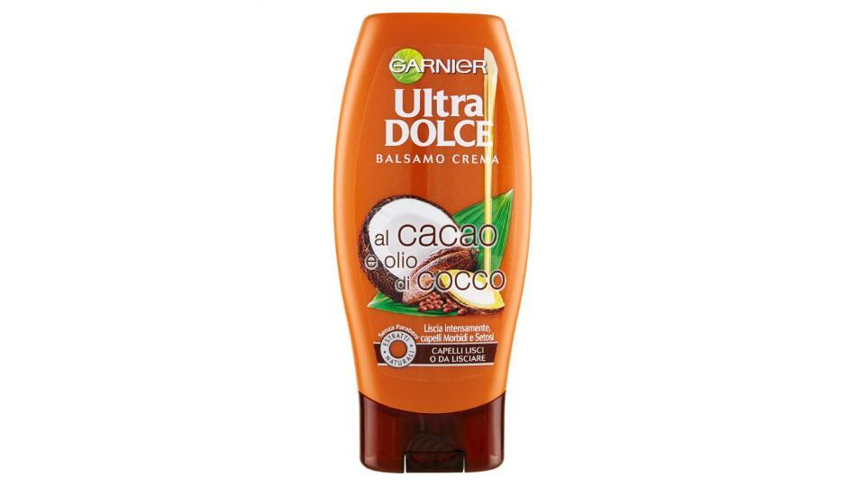 Garnier Ultra Dolce al Cacao e Olio di Cocco Balsamo per Capelli Lisci o da Lisciare