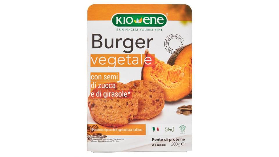 Kioene Burger Vegetale Con Semi Di Zucca E Di Girasole