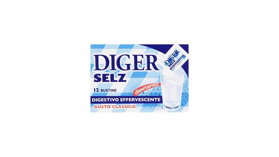 Diger - Selz, Digestivo Effervescente, Gusto Classico Bustine Da 3,5G