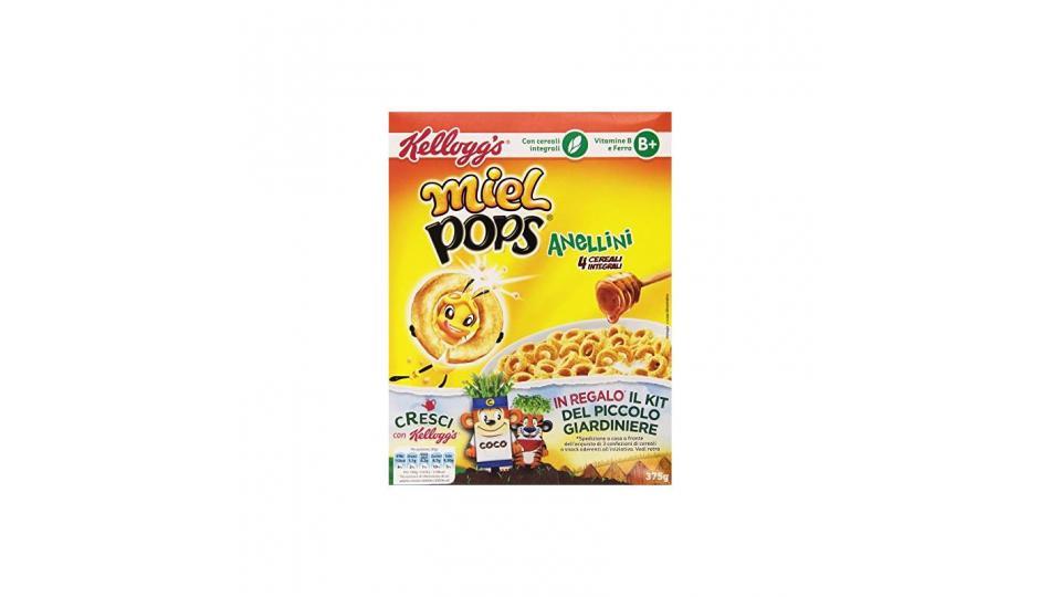Kellogg's - Miel Pops, Anellini 4 Cereali Integrali - 12 Porzioni