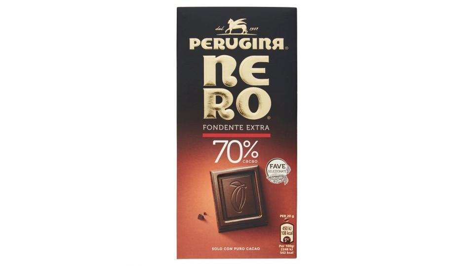 NERO PERUGINA Fondente Extra 70% tavoletta di cioccolato fondente con 70% di cacao