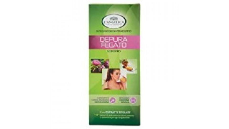 L'Angelica, Sciroppo Integratore Detox Fegato a base di Curcuma, Carciofo e Cardo Mariano, Effetto Depurativo Fegato, Senza Glutine, Senza Lattosio, Vegan