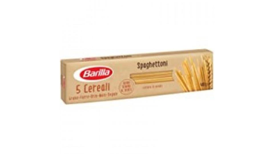 Barilla Pasta Spaghettoni 5 Cereali, Pasta Lunga di Semola di Grano Duro, Orzo, Farro, Mais e Segale