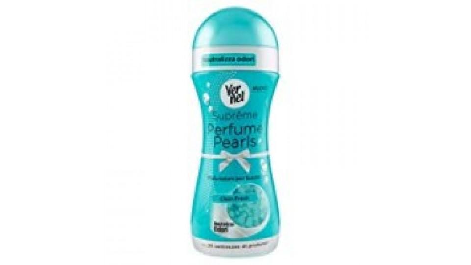 Vernel Supreme Perfume Pearls Clean Fresh, Profumatore per bucato con tecnologia con microperle, Fino a 20 settimane di profumo bucato