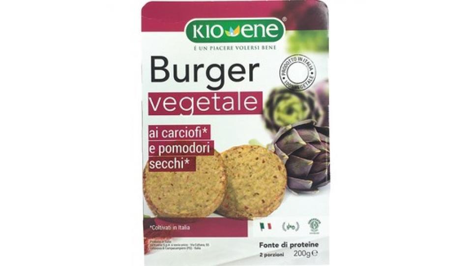 Burger vegetale ai carciofi e pomodori secchi Kioene