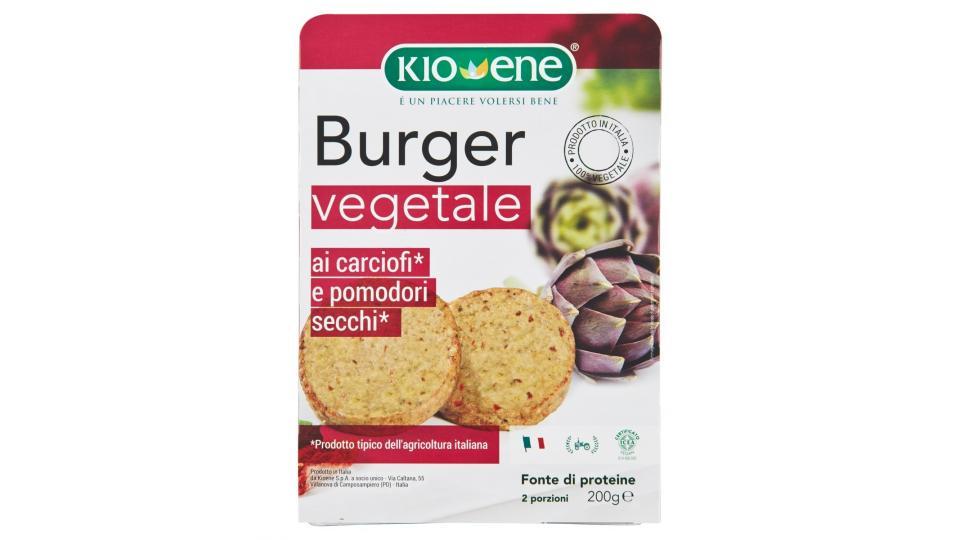 Burger vegetale ai carciofi e pomodori secchi Kioene