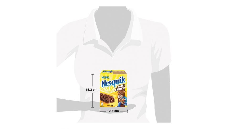 Nesquik Barretta Maxichoco Cereali al Cioccolato su Strato di Cioccolato al Latte