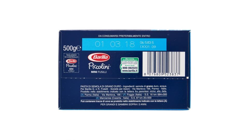 Barilla Piccolini Mini fusili