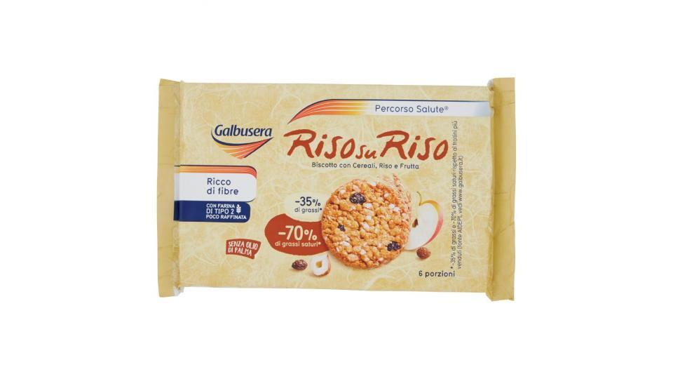 Galbusera - Riso su Riso, Biscotto con Cereali, Riso e Frutta, Pacco da  6X40 g, totale: