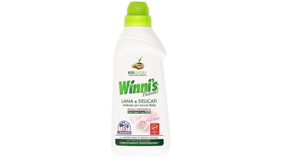 Winni's - Detersivo per Lana e Delicati, Ipoallergenico, Fiori Rosa