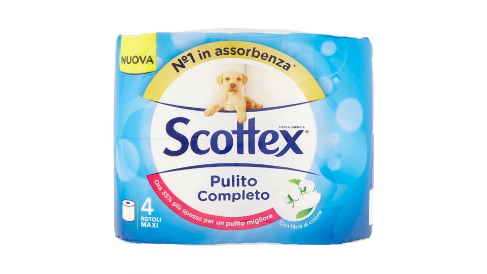 Scottex Pulito Completo Carta Igienica, 4 Rotoli Maxi
