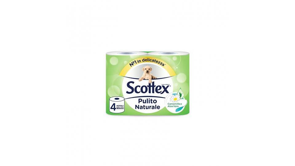 Scottex Pulito Naturale Carta Igienica, 4 Rotoli Maxi