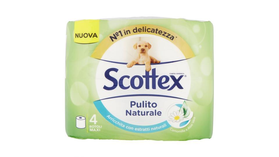 Scottex Pulito Naturale Carta Igienica, 4 Rotoli Maxi