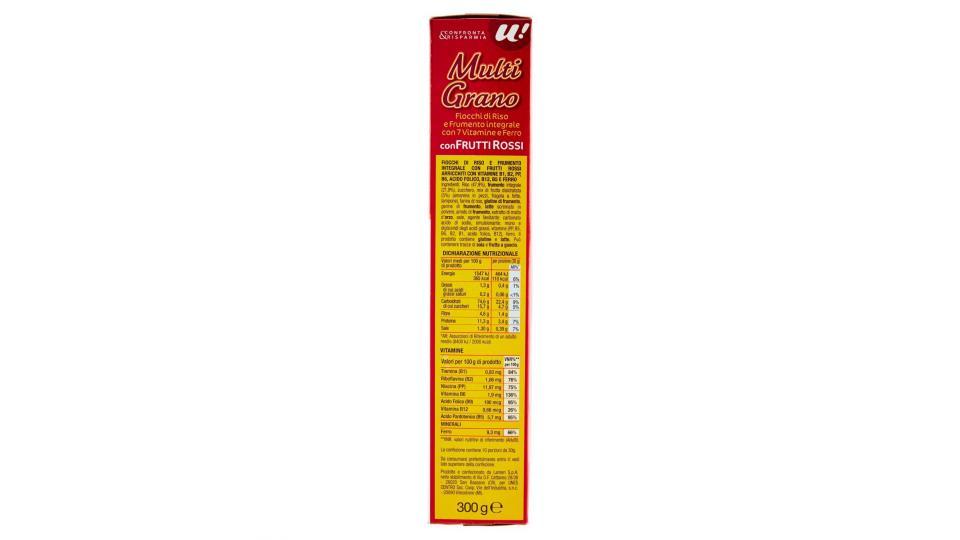 CEREALI MULTIGRANO CON FRUTTI ROSSI U! Confronta & Risparmia