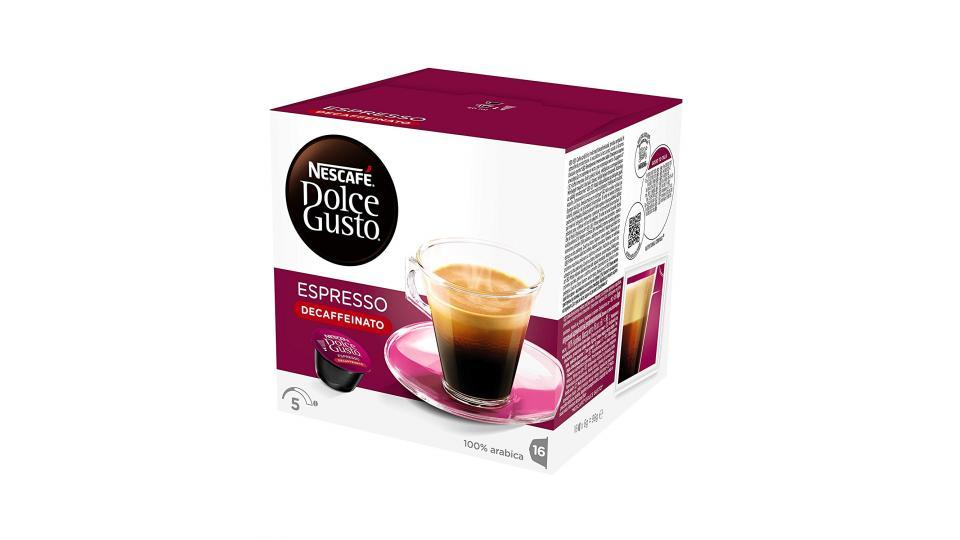 NESCAFÉ DOLCE GUSTO ESPRESSO Decaffeinato caffè espresso decaffeinato 16 capsule (16 tazze)