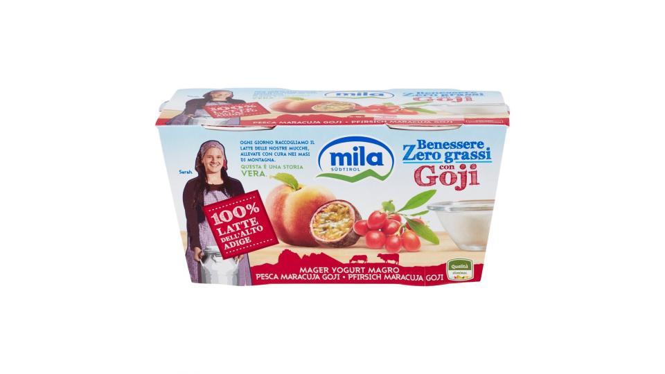 Mila Benessere Zero grassi Yogurt Magro Pesca Maracuja Goji