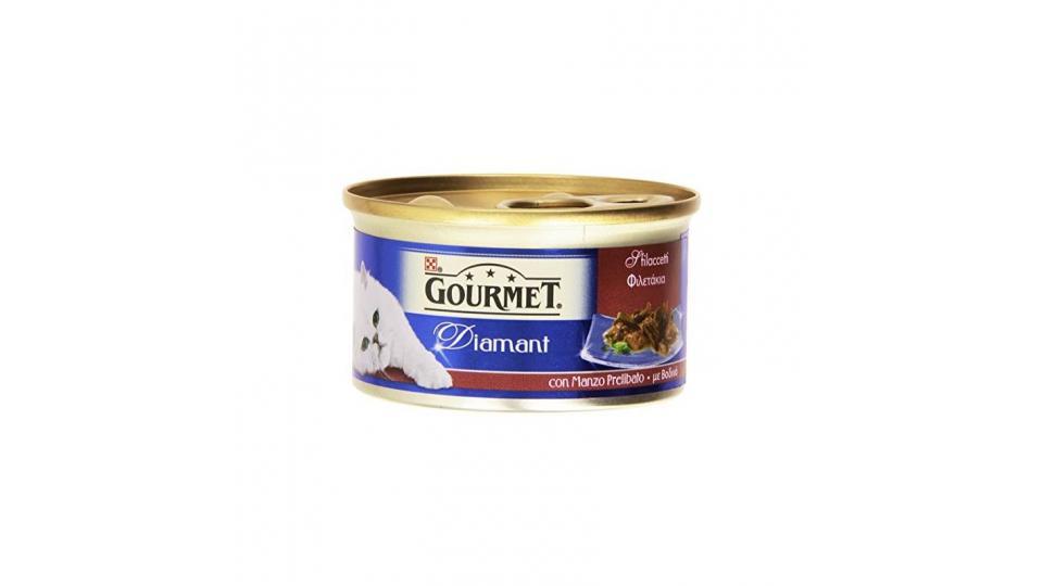 Gourmet - Diamant Con Manzo Prelibato, Alimento Completo Per Gatti