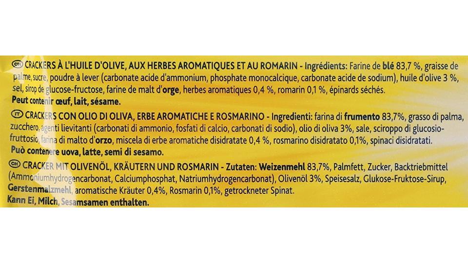 Tuc - Cracker Cotti Al Forno, Con Olio D'Oliva, Rosmarino Ed Erbe Aromatiche