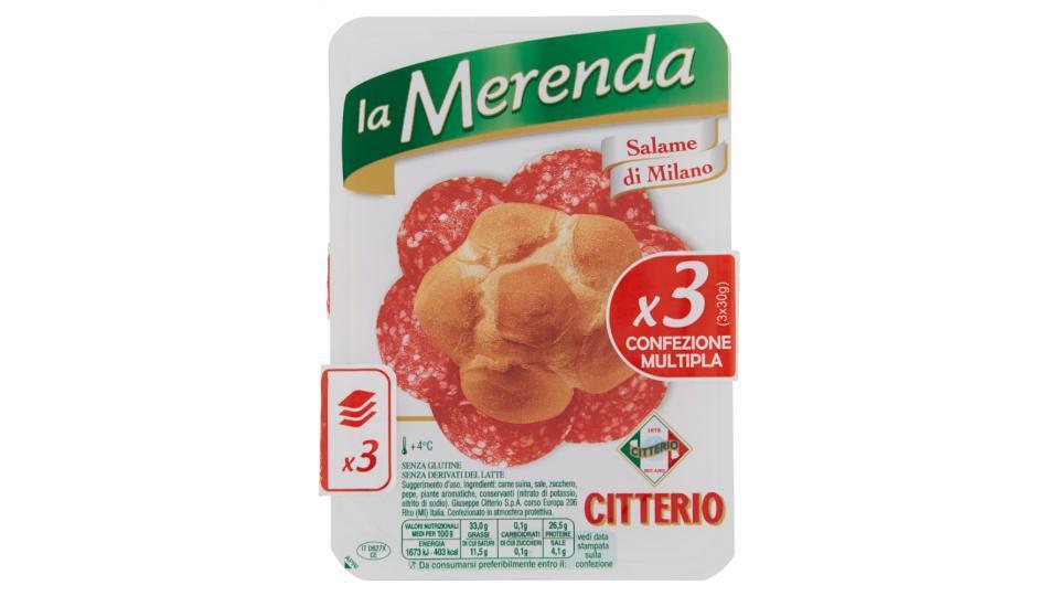 Citterio - Merenda Salame di Milano x 3 - 90 g