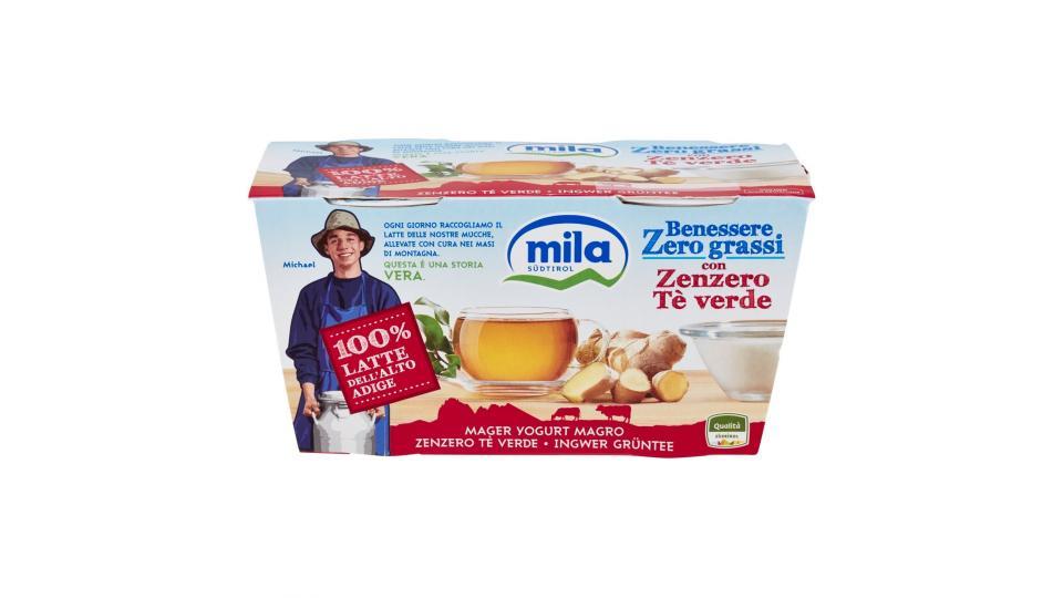 Mila Benessere Zero grassi Yogurt Magro Zenzero Tè Verde