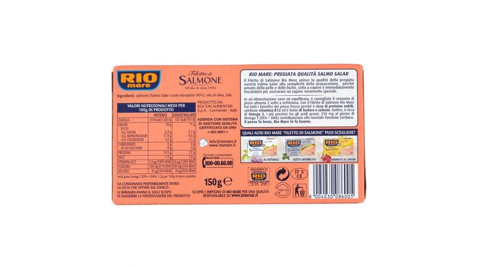 Rio mare Filetto di Salmone all'olio di oliva (19%)