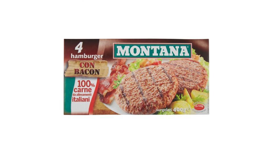 Montana 4 Hamburger con bacon surgelati