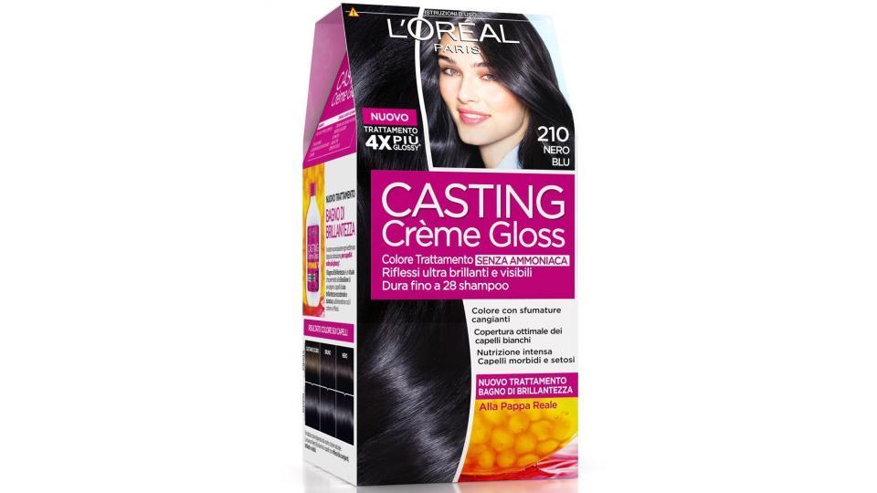 L'Oréal Paris Casting Crème Gloss Colore Trattamento senza Ammoniaca, 210 Nero Blu