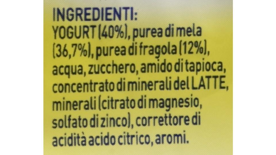 Nestlé Mio Merenda Frutta e Yogurt da Spremere Mela e Fragola senza Glutine da 6 Mesi