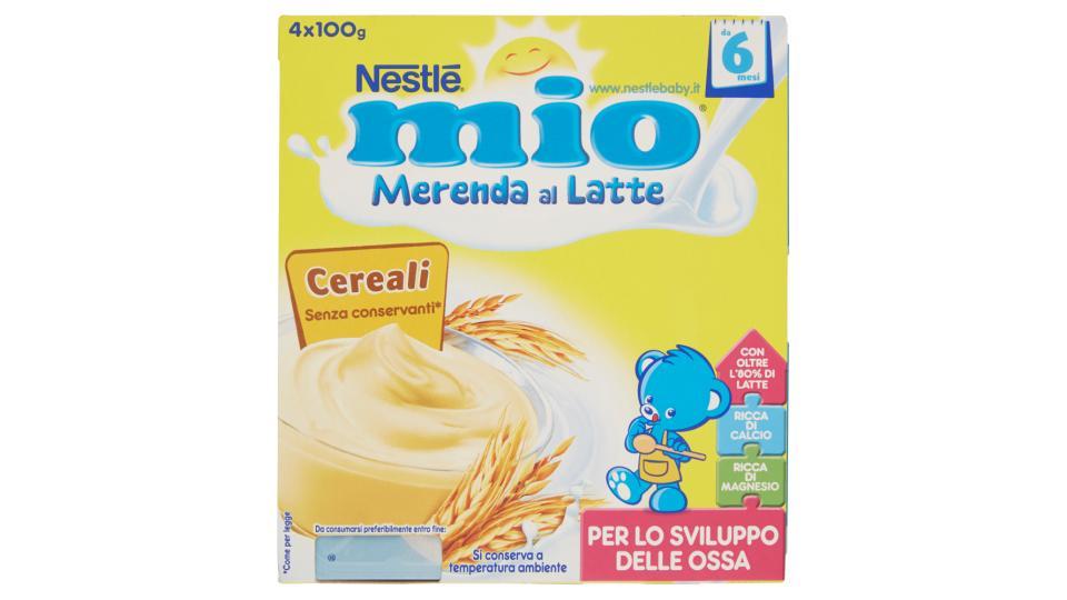 Nestlé Mio Merenda al Latte Cereali da 6 Mesi 4 Vasetti Plastica da
