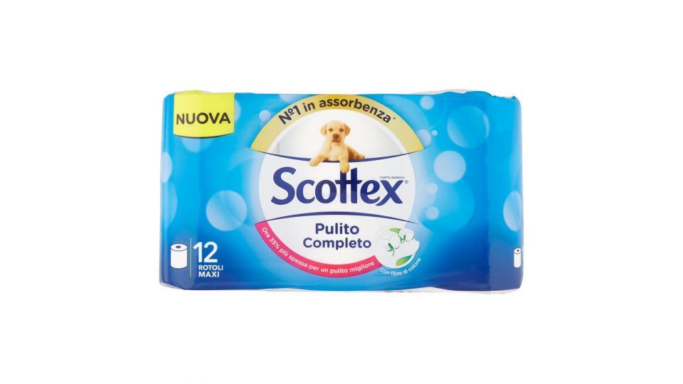 Scottex Pulito Completo Carta Igienica, 12 Rotoli Maxi