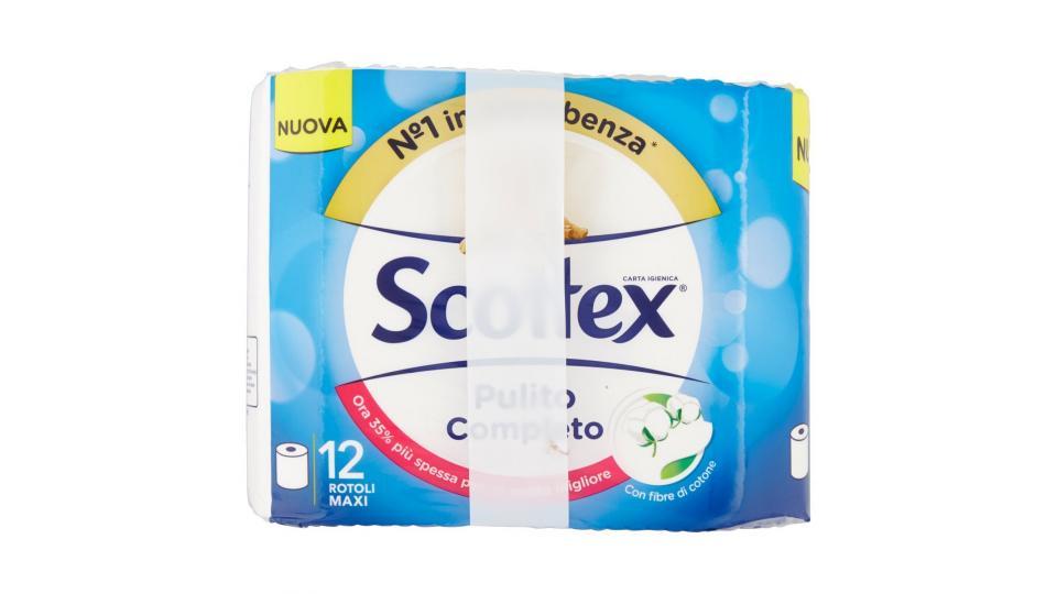 Scottex Pulito Completo Carta Igienica, 12 Rotoli Maxi