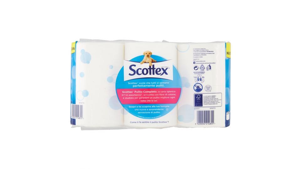 Scottex Pulito Completo Carta Igienica, 12 Rotoli Maxi