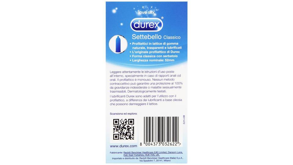 Durex Settebello Classico Preservativi