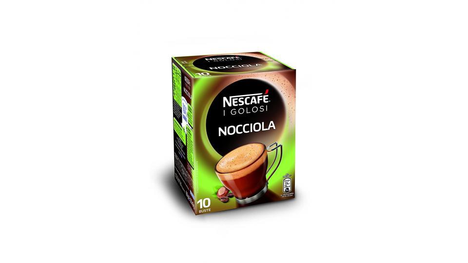 Nescafé Caffè Golosi Nocciola Preparato Solubile in Polvere al Caffè e Nocciola 10 Buste