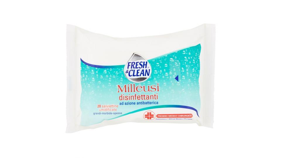 Fresh & Clean Milleusi Disinfettanti 20 Salviettine Umidificante