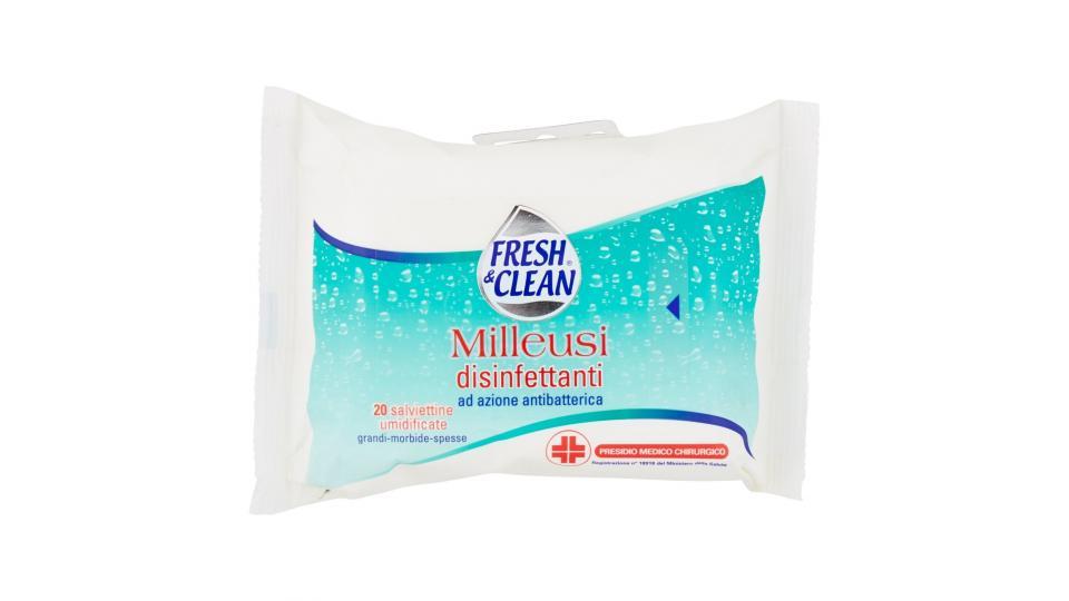 Fresh & Clean Milleusi Disinfettanti 20 Salviettine Umidificante