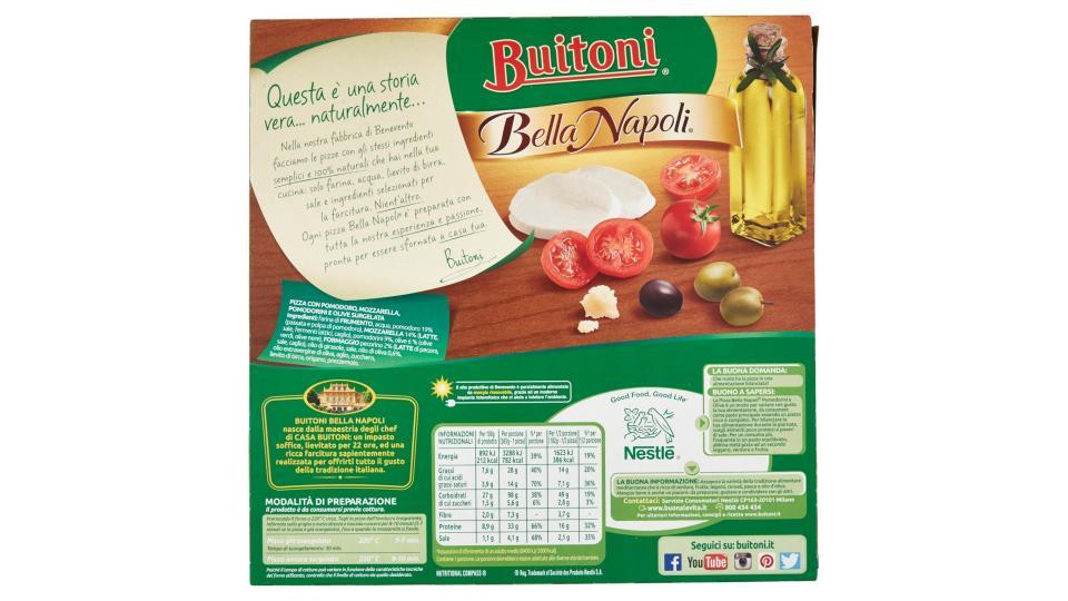 BUITONI BELLA NAPOLI POMODORINI E OLIVE Pizza surgelata 365g (1 pizza)