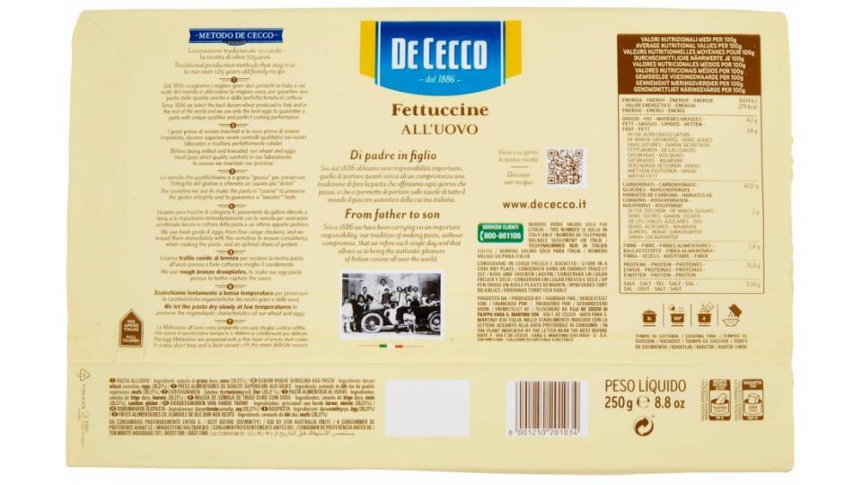 De Cecco Fettuccine all'uovo n°103