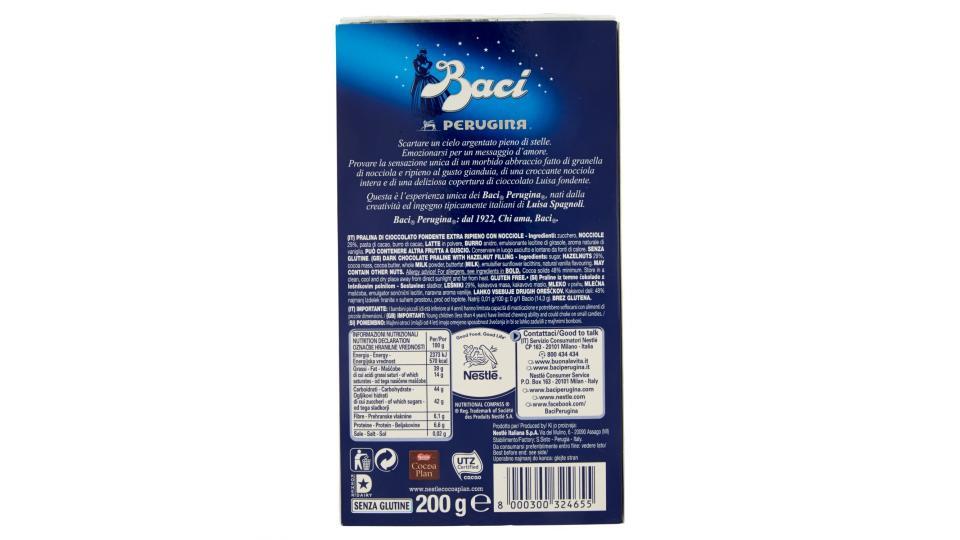 BACI PERUGINA Cioccolatini fondenti ripieni al gianduia e nocciola intera