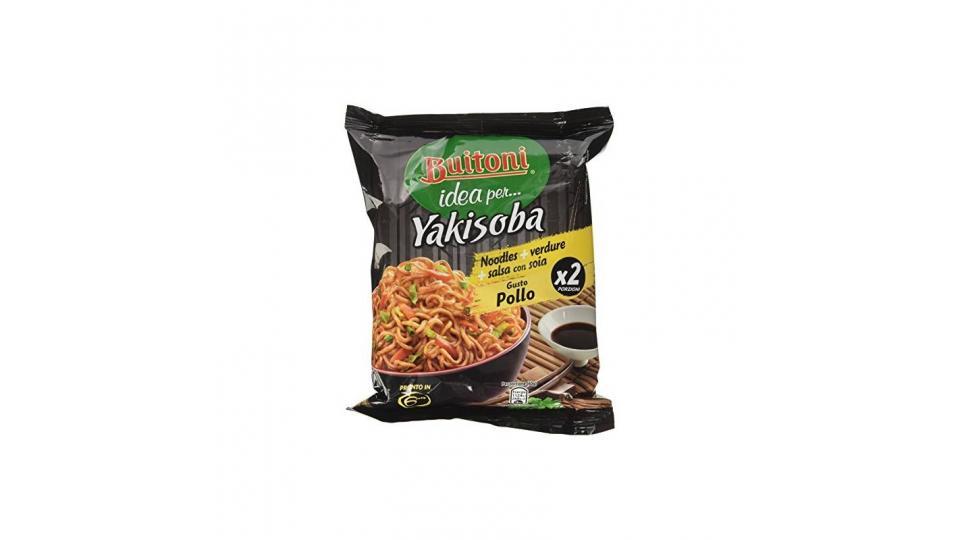 YAKISOBA GUSTO POLLO  Noodles istantanei verdure salsa con soia 2 porzioni