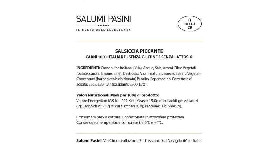 Salumi Pasini - Salsiccia Piccante
