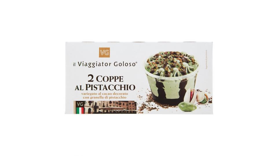 Coppe al pistacchio variegato al cacao il Viaggiator Goloso