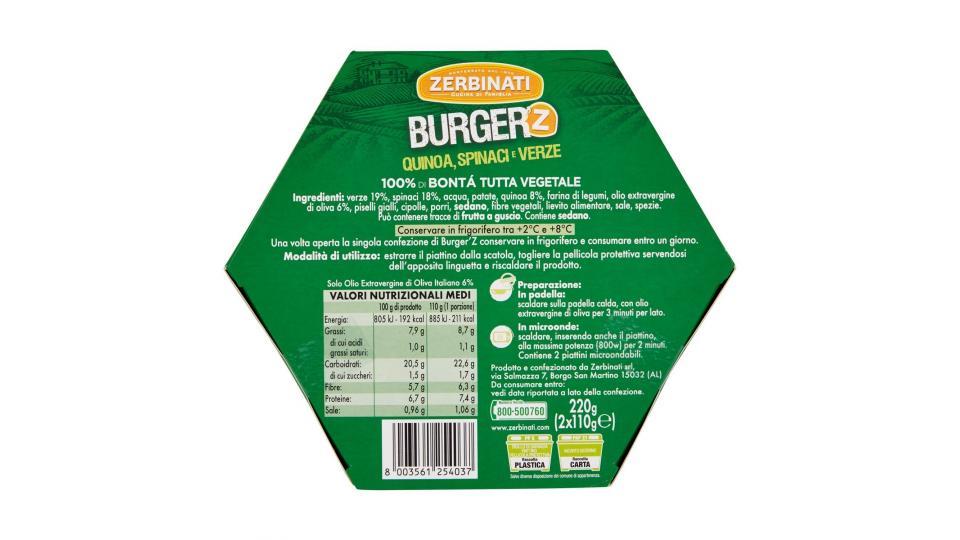 Zerbinati - Burger'Z Quinoa Spinaci e Verze