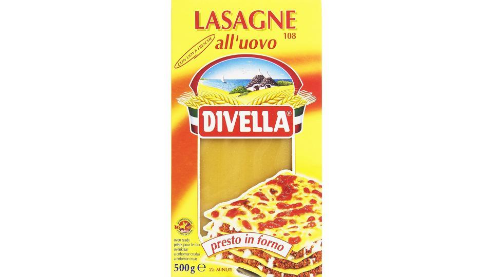 Divella - Lasagne all'Uovo, con Uova Fresche, Presto in Forno